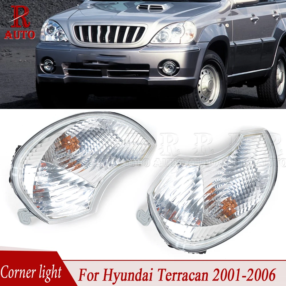 R-AUTO Front Corner Lamp Cornering Lamp Wide Light Combination 92301H1010 92302H1010 For Hyundai Terracan 2001-2004 2005 2006