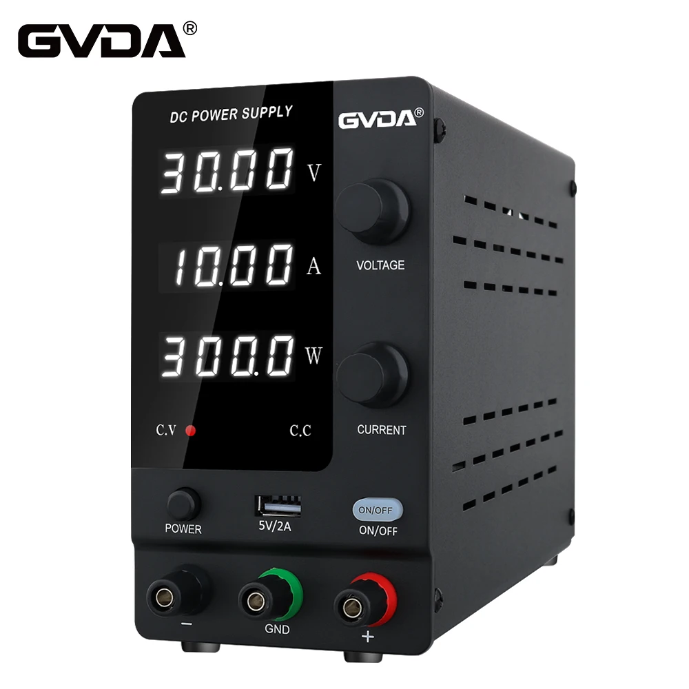 GVDA Adjustable DC Regulated Power Supply Switchable Laboratory Lab Bench Power Source Stabilized Switch Power Supply Stabilizer