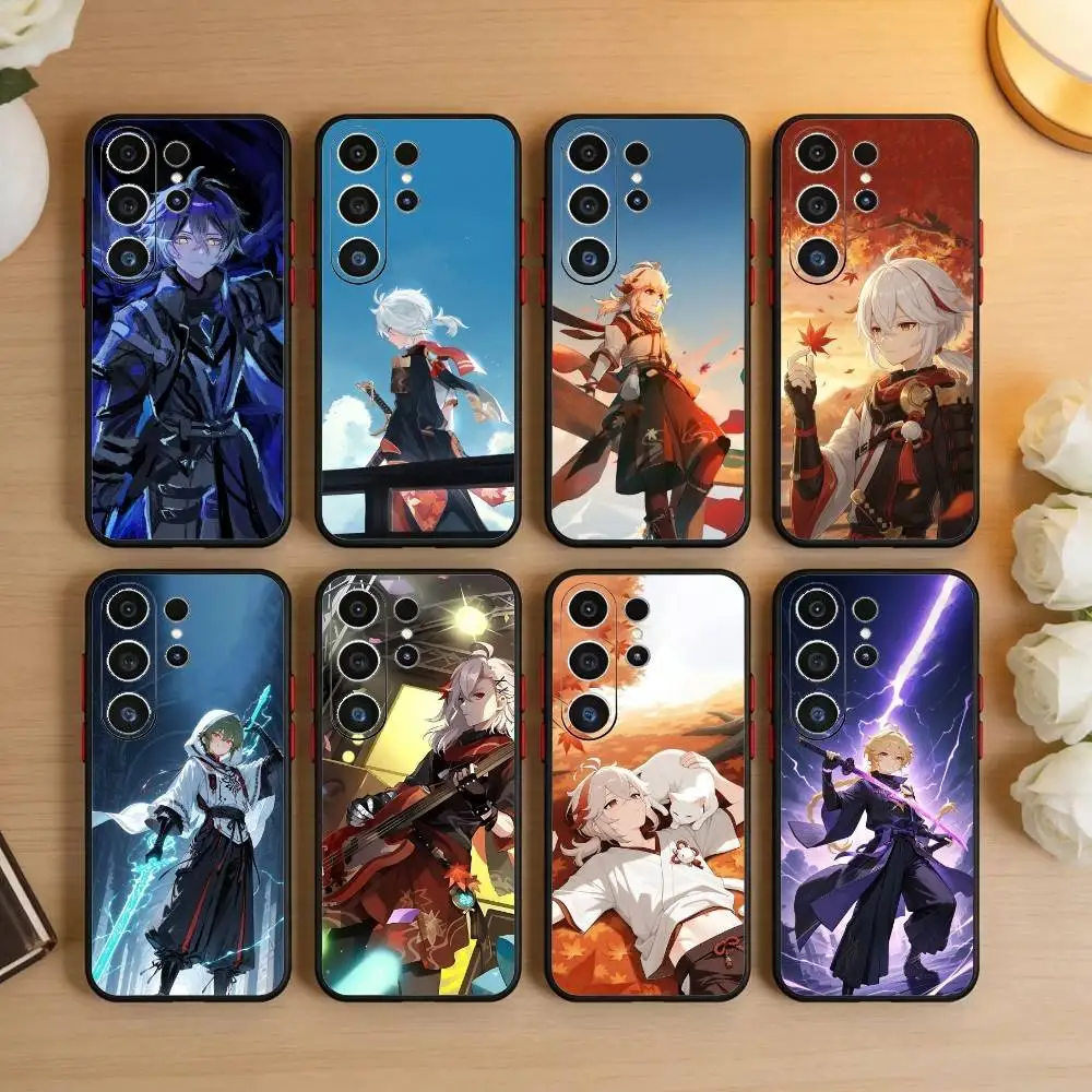 

GEnshin Y-KKaedehara Kazuha Phone Case For Samsung S26,S25,S24,S23,S22,S21,S20,S30,Ultra,Plus,Fe,Note,5G Black Cover