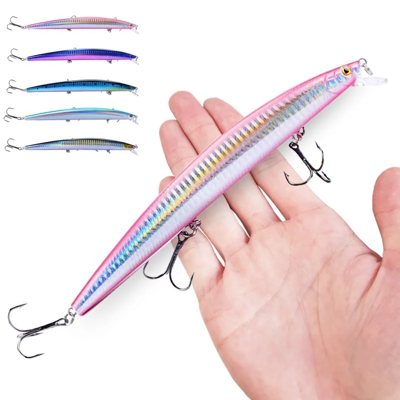FLYSAND Angelköder Angeln Harter Köder Wobbler Isca Künstlicher Pesca Meer Wobbler Schwimmköder Big Laser Minnow 18 cm/24 g – Detail 5