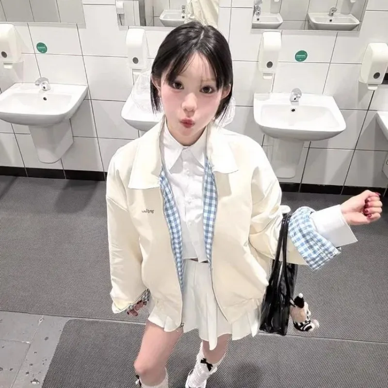 

Women Clothes Autumn Fashion Simplicity All-match Button Solid Color Turn-down Collar Female Temperament Pocket Cardigan Coat