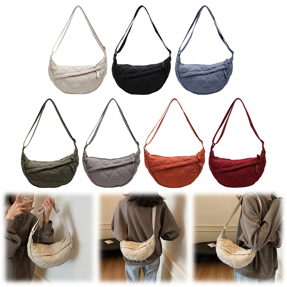 

Сумка через плечо для женщин и мужчин, нейлоновая сумка через плечо с регулируемым ремешком и молнией, сумка для пельменей, дорожная сумка на слинге