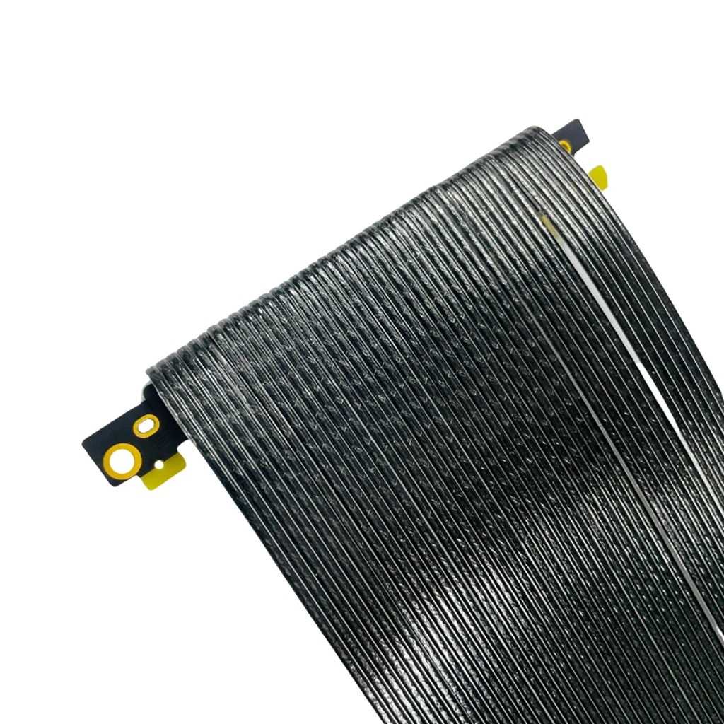 PCIe 4.0 x16 Riser-Kabel, versilbert, flexibel, doppelt umgekehrtes Verlängerungskabel, PCI-E Gen4, für ITX-Gehäuse, Grafikkarte – Detail 1