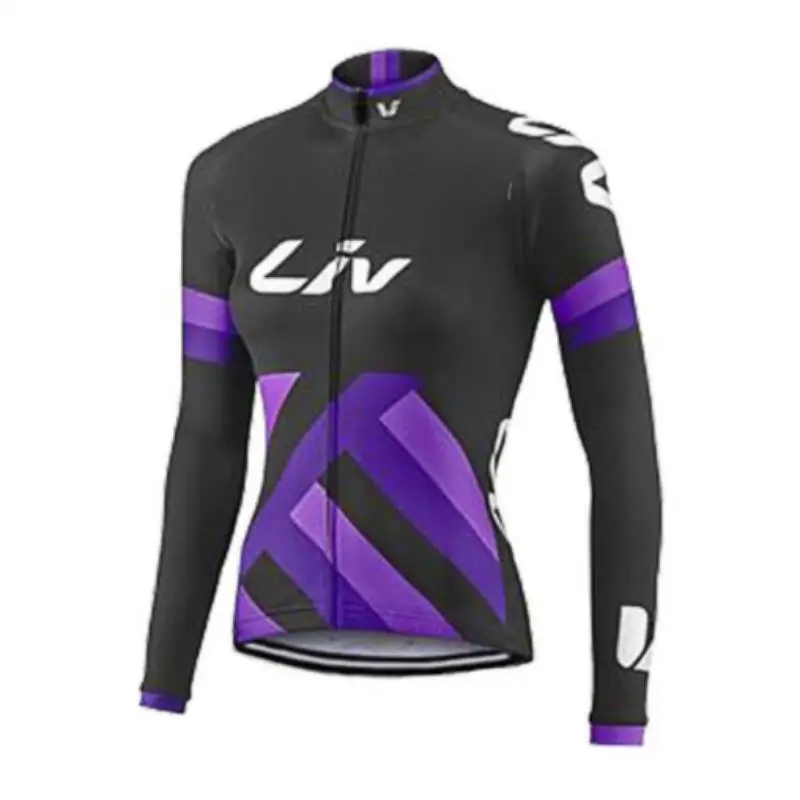 LIV Spain Winter Thermal Fleece Jacket Cycling Jersey Long Sleeve Ropa Ciclismo Hombre Bicycle Wear Bike Clothing Maillot Women