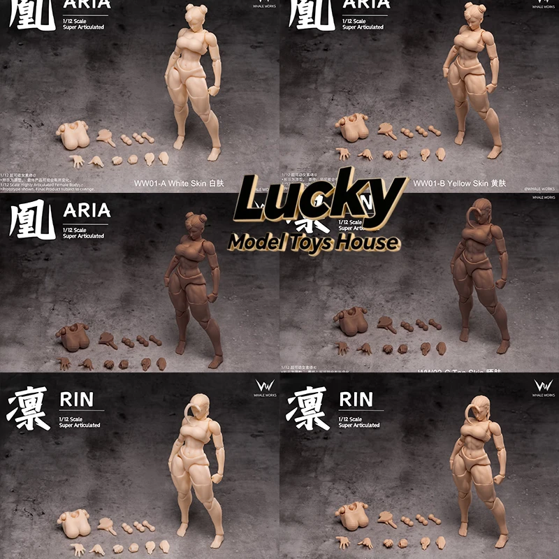 W001 W002 3 Colores 1/12 Diseño de Piernas Musculosas Súper Flexibles Modelo de Cuerpo de Soldado Femenino de 6 Pulgadas Accesorios de Figura de Acción de Kung Fu Juguetes