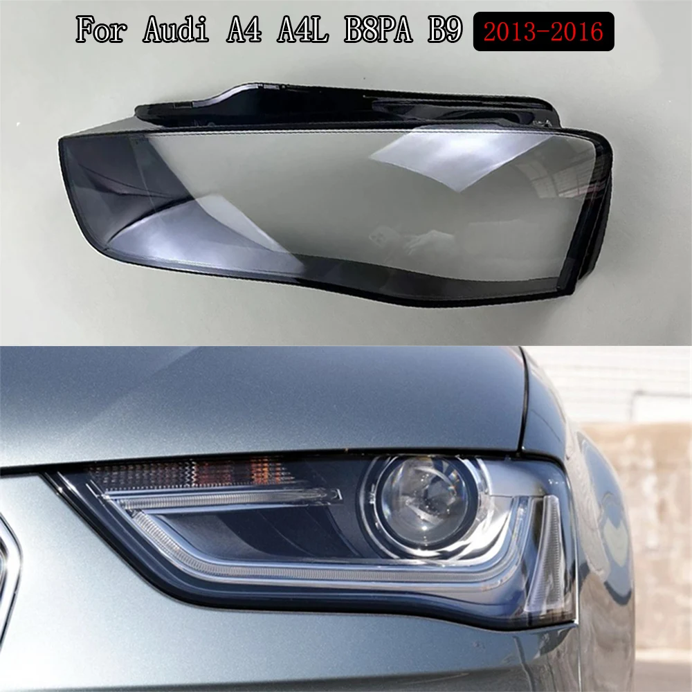 

For Audi A4 A4L B8PA B9 2013 2014 2015 2016 Headlight Cover Transparent Headlamp Shell Plexiglass Replace Original Lampshade