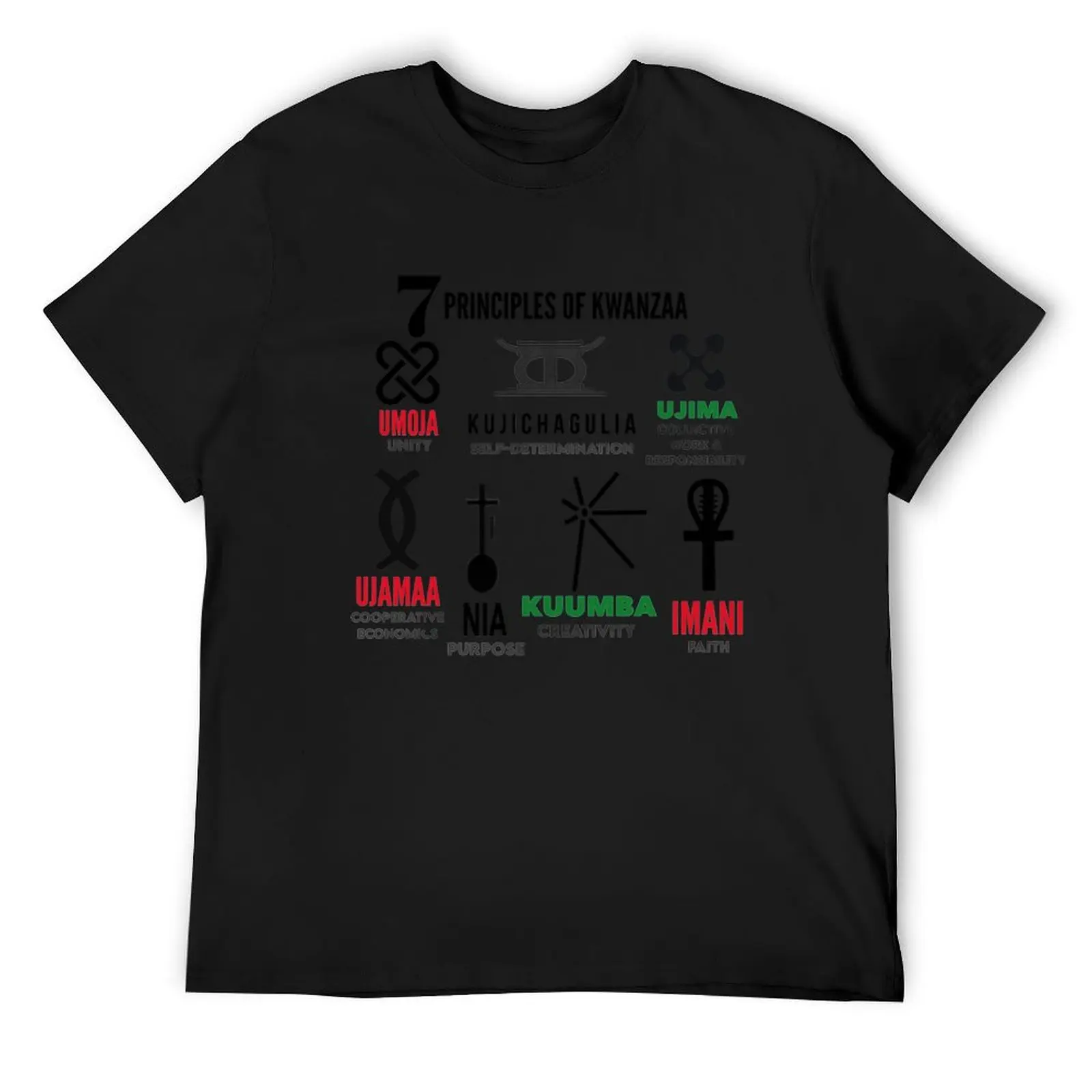 7 Principles of Kwanzaa T-Shirt designer shirts heavyweights graphic t shirts mens white t shirts