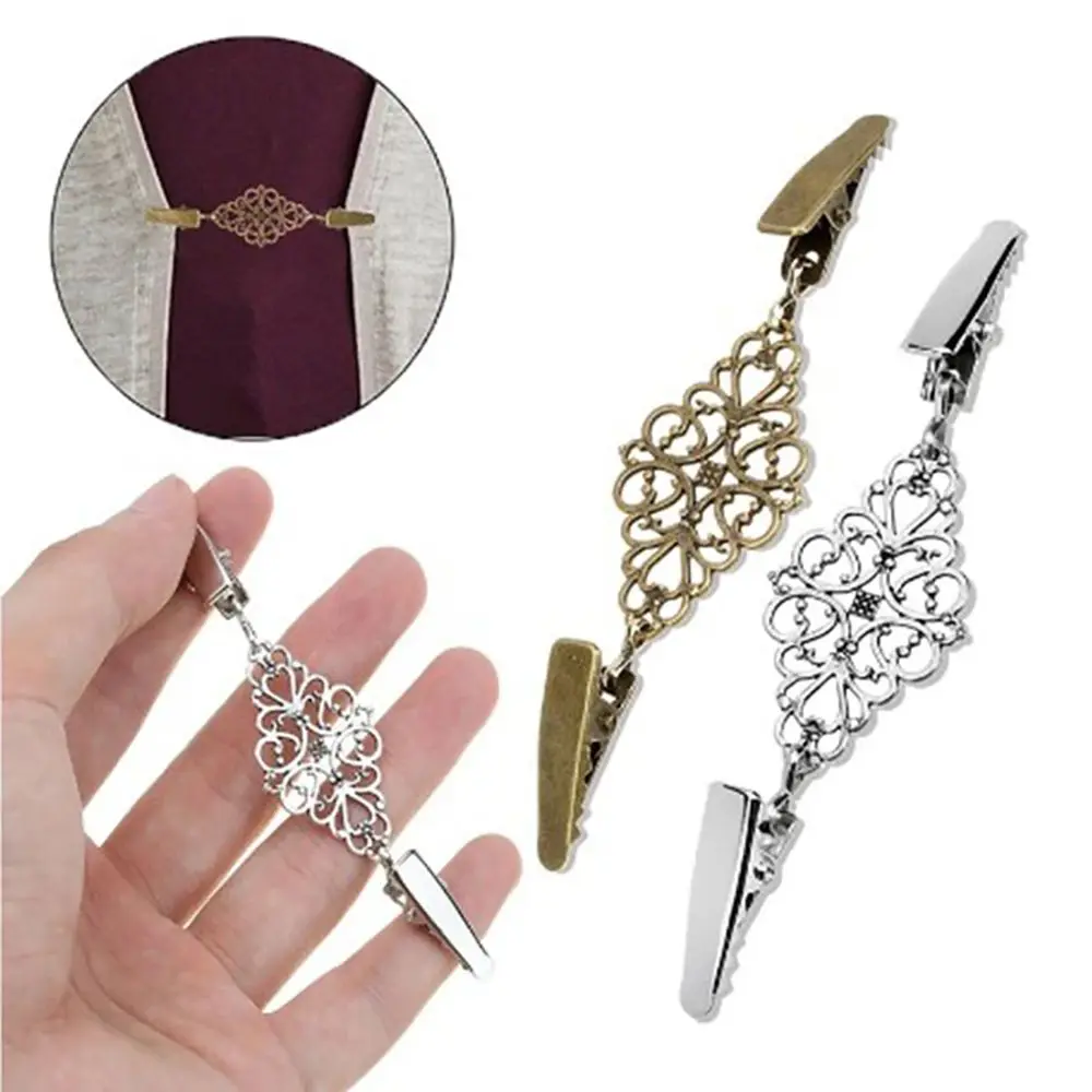 Retro Cardigan Clip elementi di fissaggio per vestiti mollette sciarpa Clip spilla nastro fibbia ad ardiglione Clip titolare donne vestono gioielli