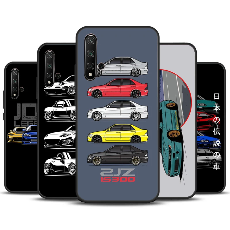 JDM Legend Drift Car Case For Huawei P30 Pro P20 P40 Lite Nova 9 10 SE 11 3i 7i 8i 11i Y91 Y60 Y70 Y61 Y90 Cover