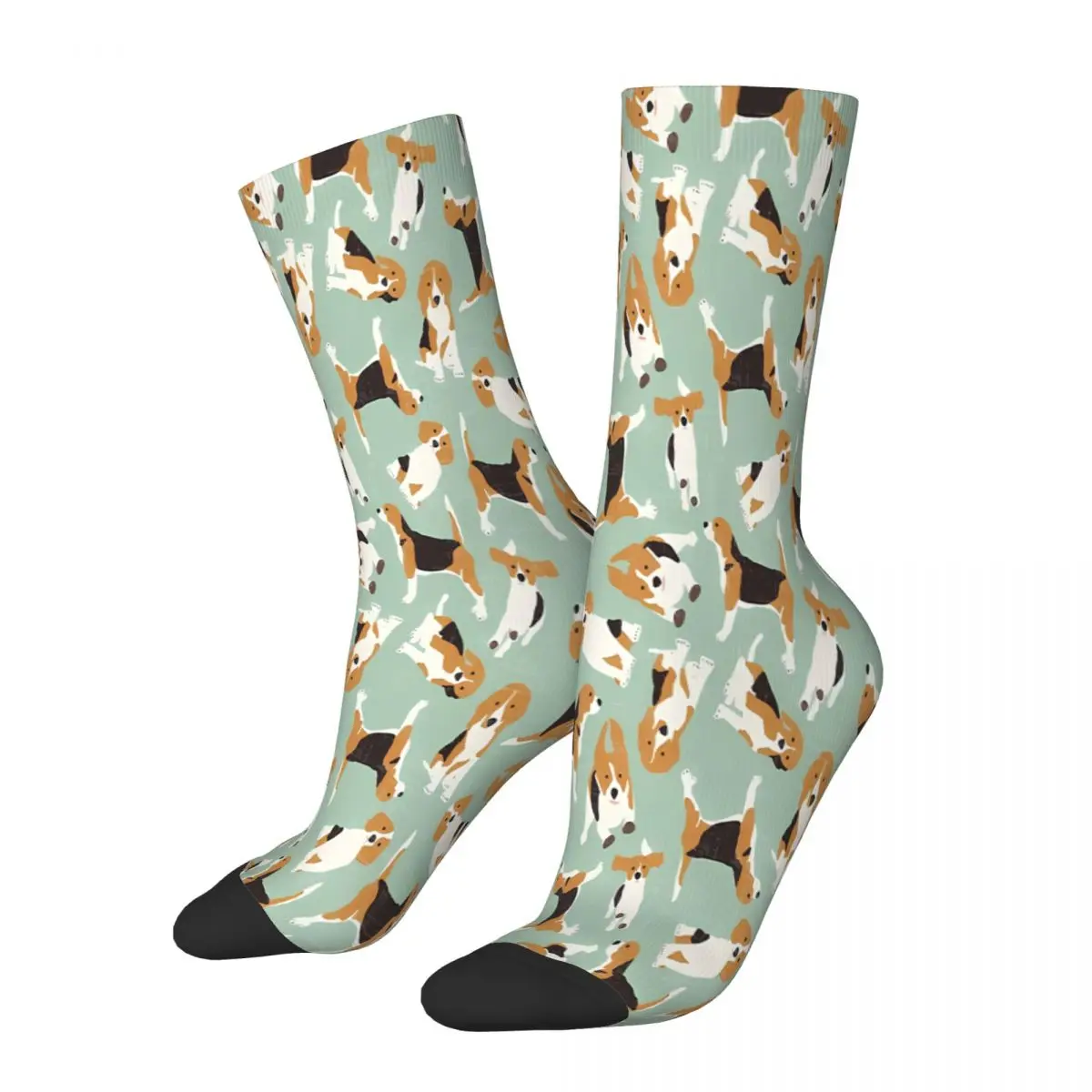 Beagle Scatter Mint Socks Male Mens Women Winter Stockings Printed