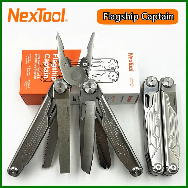 NexTool 19 en 1, alicates multiherramienta de capitán insignia EDC, cuchillo de supervivencia de bolsillo, herramienta de mano plegable, sierra para acampar, multiherramienta para exteriores