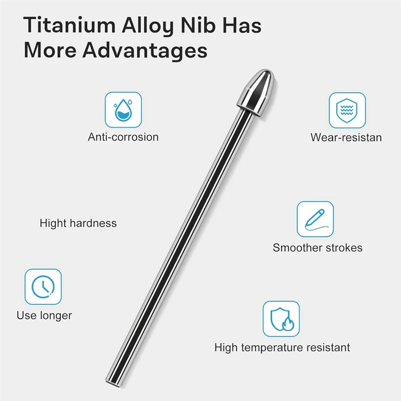 Replacement Marker Stylus Pen Tips For Remarkable 2 Tablet- Durable Titanium Alloy Metal Tip/Nibs view 2