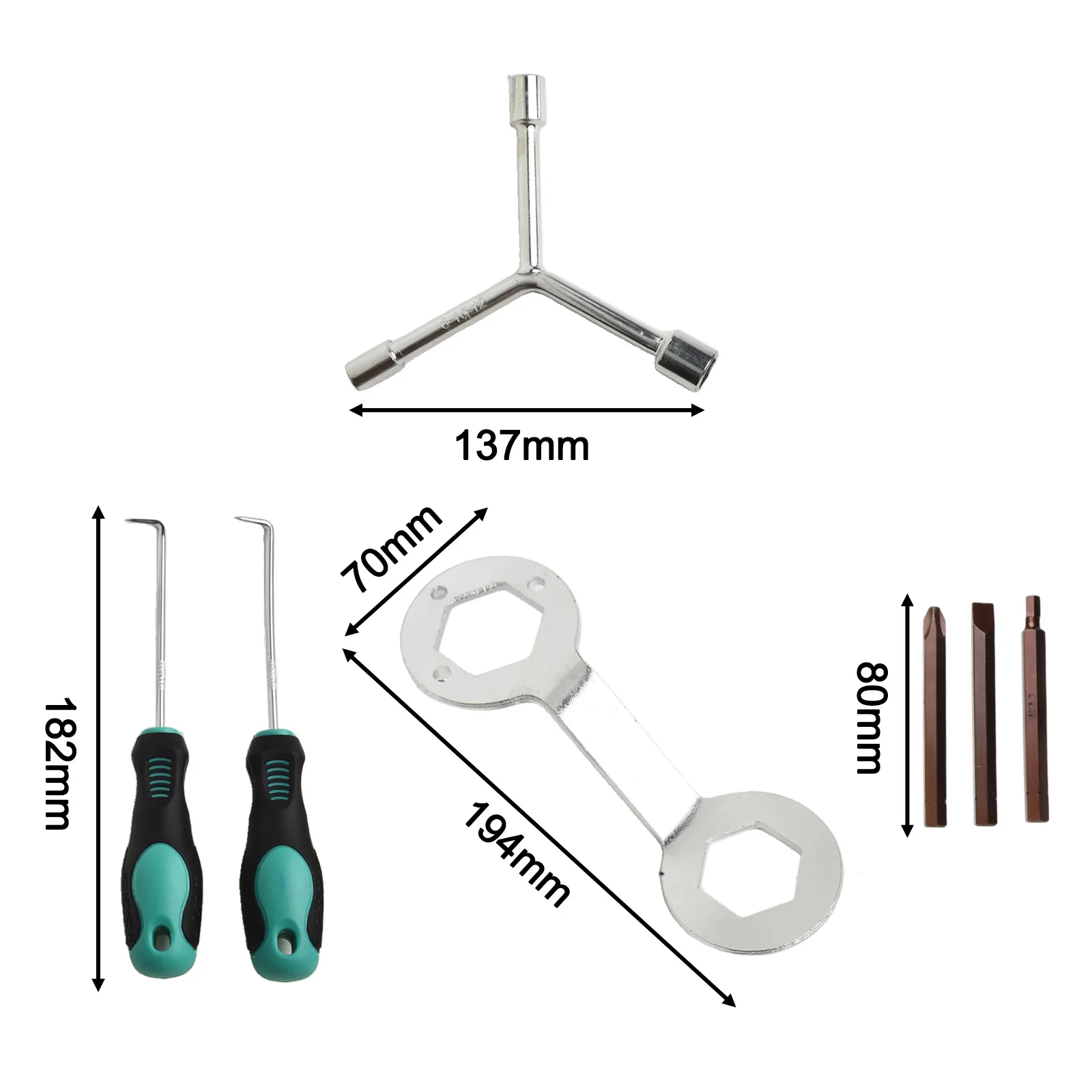 Chrome Vanadium Tools Disassembly Tool Kit Non-slip Handle Design Suitable For Washing Machines Various Tool Sizes Included