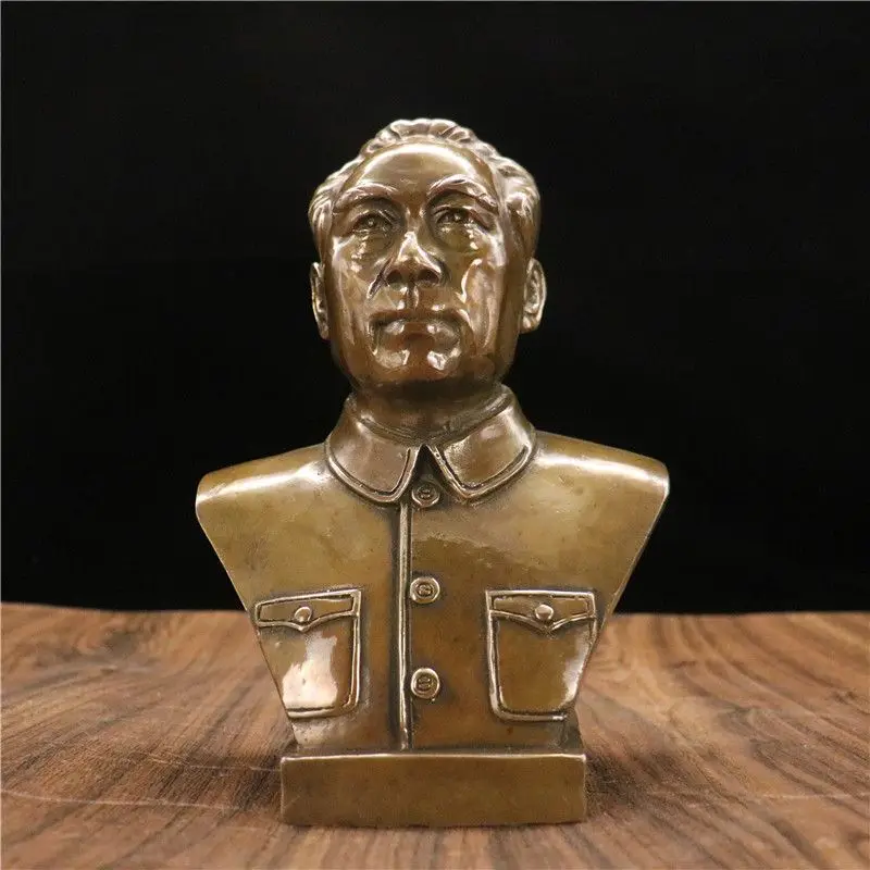 New Zhou Enlai statue, red brass, great man bust, home and office desk decoration