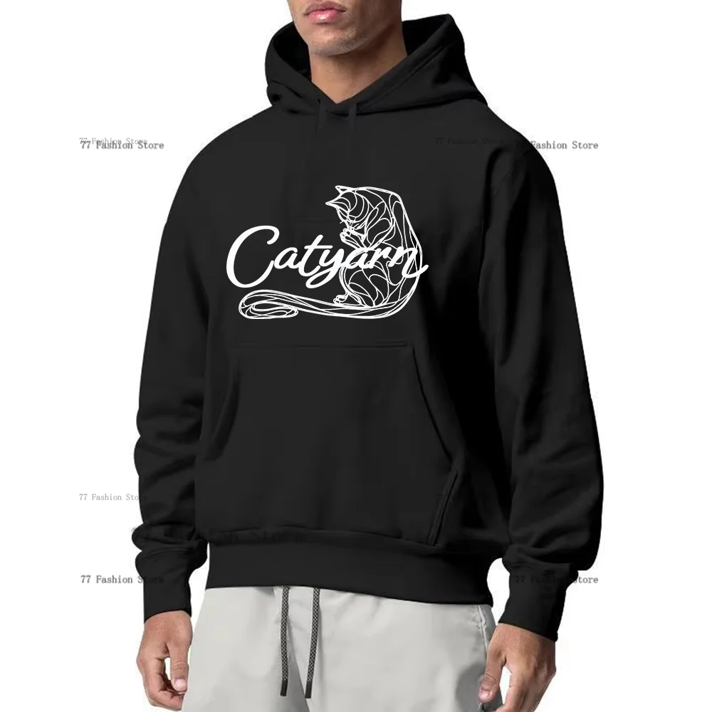 

Cat Yarn Graphic Print Men Hoodies Sweatshirts Fashion Casual Solid Color Hooded Hip Hop Hoody Mens Oversized Hoodie Streetwear