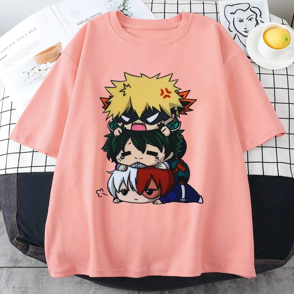 Cute Cartoon Print T-shirt Unisex Fashion Anime Harajuku T-shirt Summer Casual Personality Funny Round Neck T-shirt