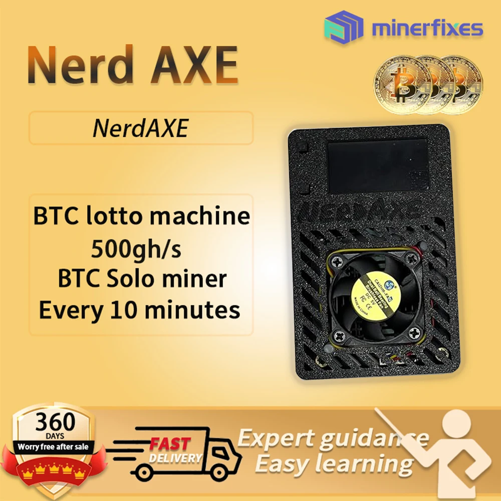 

NerdAxe Ultra DIY Miner 500GH/S 12W BM1366 ASIC Chip Биткойн-майнер ASIC с открытым исходным кодом btc cypto Miners bitaxe supra