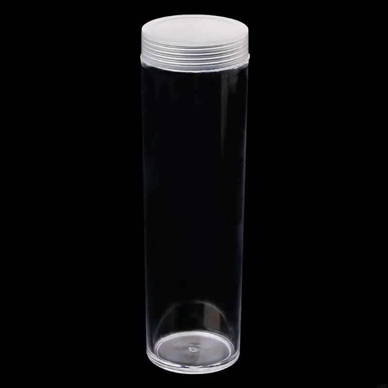 J2HE Round Plastic Storage Tube With Screw On For 27mm Or Holder Capsules