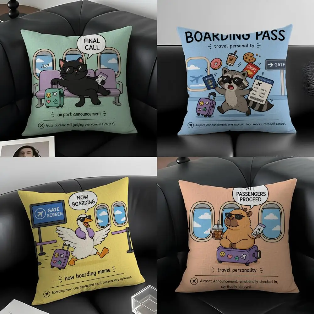 taste girl grip trend Cushion Cover Natural Linen Pillowcase Set, All-in-One Decor for Sofa, Bedroom & Chair