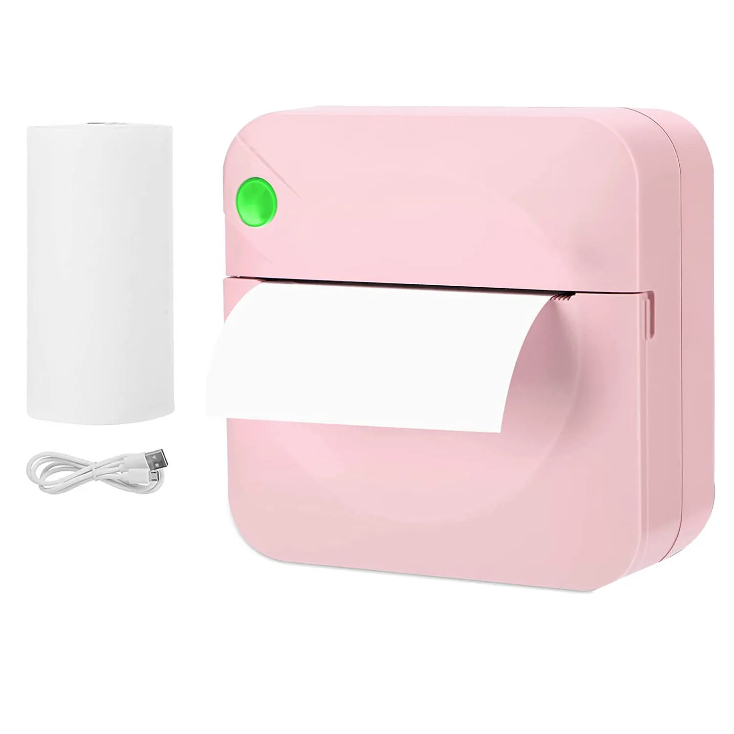 GOB-oPrinter Saku Termal Mini Portabel, Printer Foto Ponsel Pintar, Nirkabel Tanpa Tinta Termal Mini