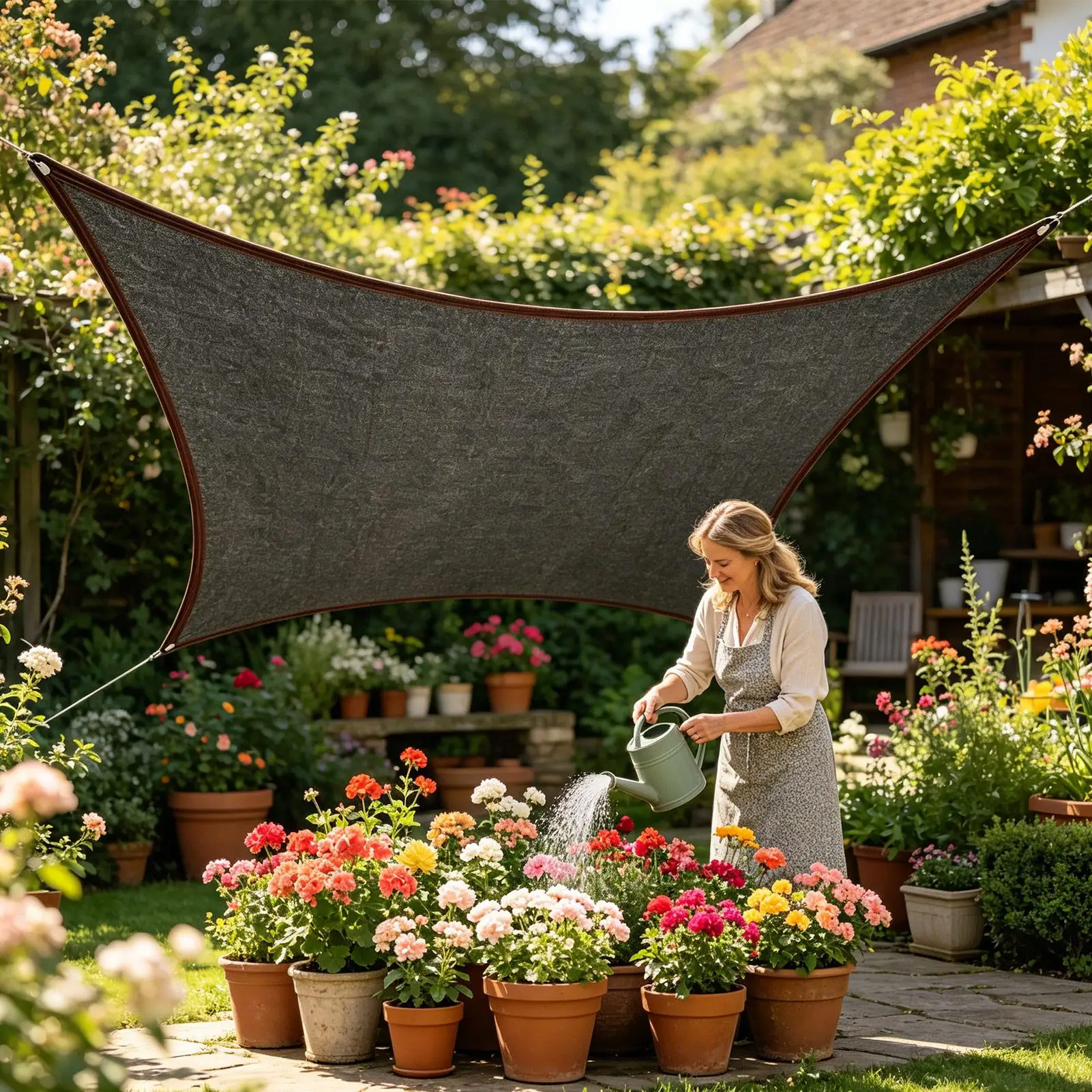 9.8x6.5 FT Shade Cloth 85 UV Block Mesh Sun Shade Tarp with Grommets Heavy Duty Canopy Cover for Patio Greenhouse Backyard