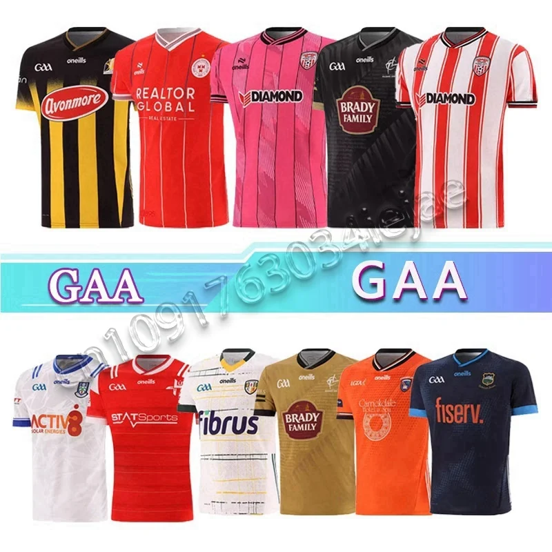 2024 new GAA jersey Dublin Tipperary Tyrone Derry Kerry Donegal Down Fermanagh Wexford Ireland gaa shirt