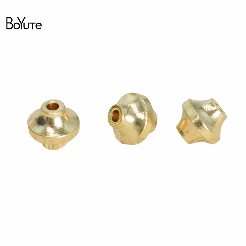 BoYuTe (100 Pieces/Lot) 4.5*4MM Brass Saucer-shaped Beads Factory Direct Sale Handmade Beaded Diy Jewelry Accessories