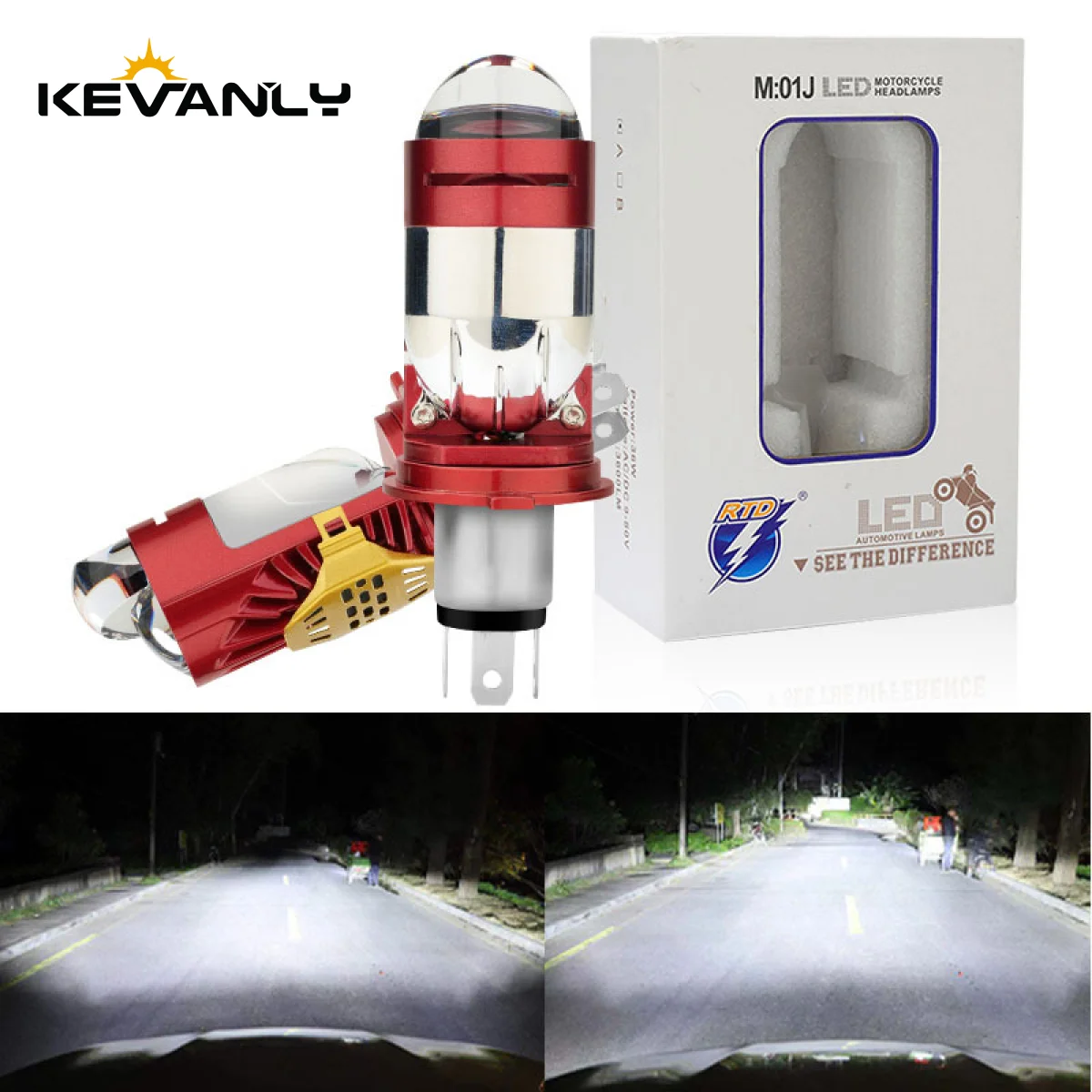 

2pcs H4 LED Headlight h4 led lights 12v h4 led motorcycle lamp h4 led canbus H4 projector With lens Spotlight h4 9003 HB2 Hi Lo