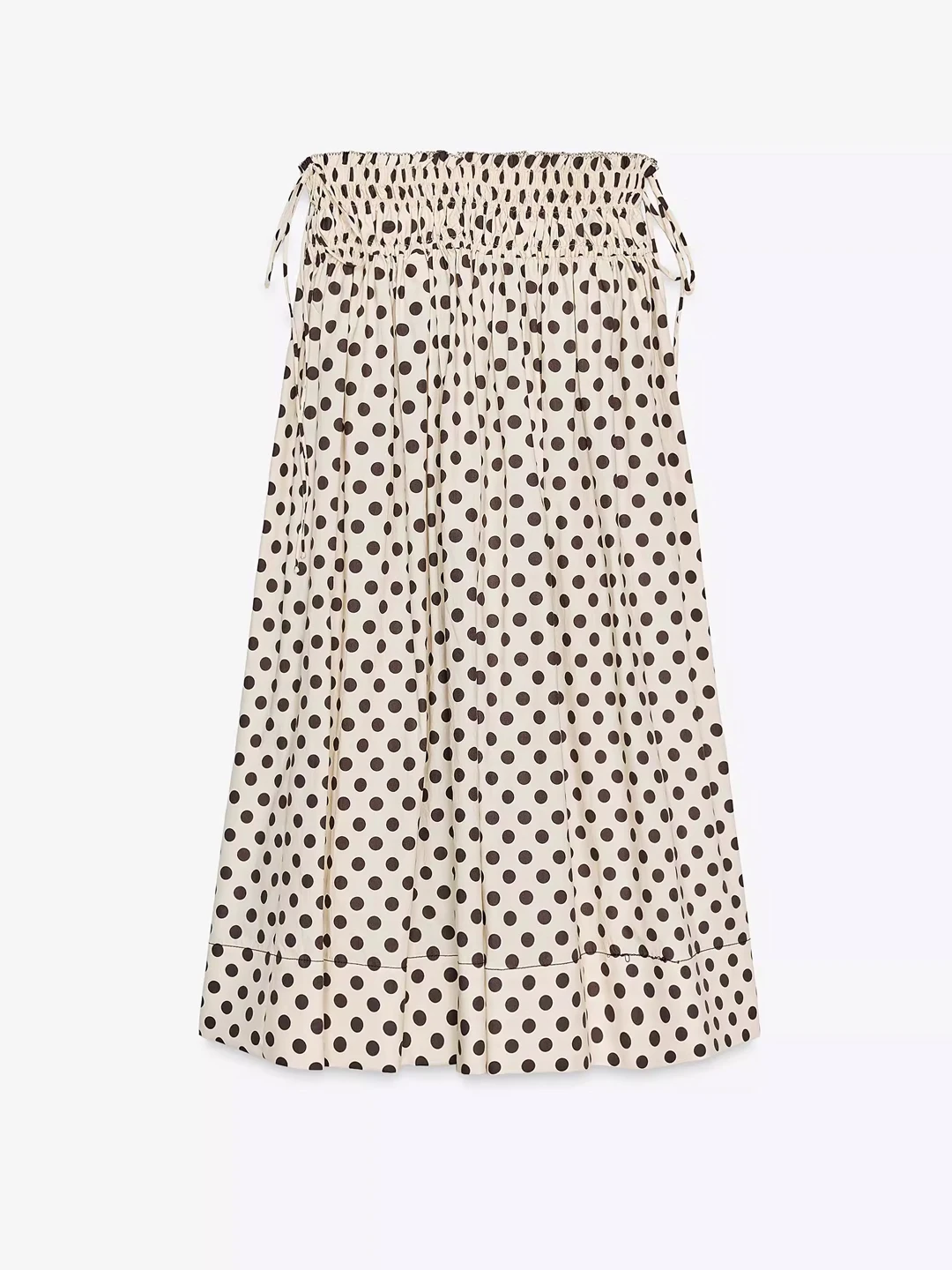 Vintage Polka Dot A-lijn Midi Rok Lange Rok Vrouwen Zomer 2025, Nieuwe Sle Loose Fit Elastische Taille Gedrukt Rok