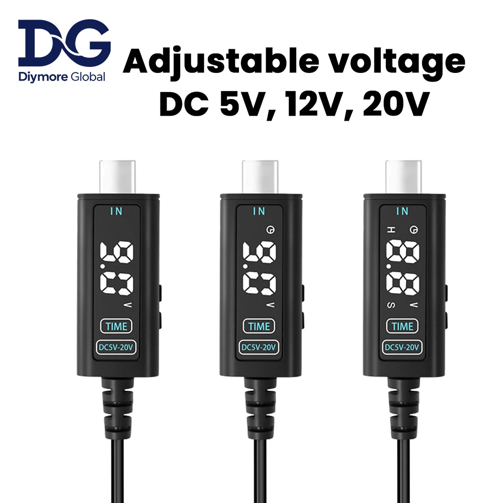 USBToDCConverterCable12V20VAdjustableVoltageWithMemoryFunctionForOpticalModemRouterLaptopFastCharging-AliExpress1420