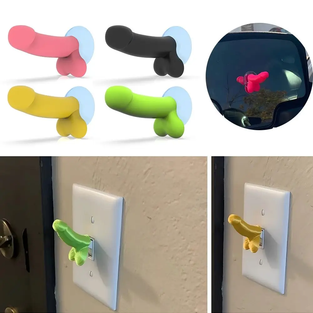 

New Luminous Mini Dick Funny Toy Spoof Power Control Cap Funny Sucker Dick Dick Prank Controller Decorative Caps