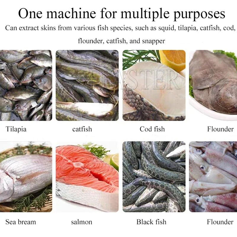 Fish Skin And Fish Meat Separator Desktop Peeling Machine Electric Fish Skin Peeling Machine Fish Processing