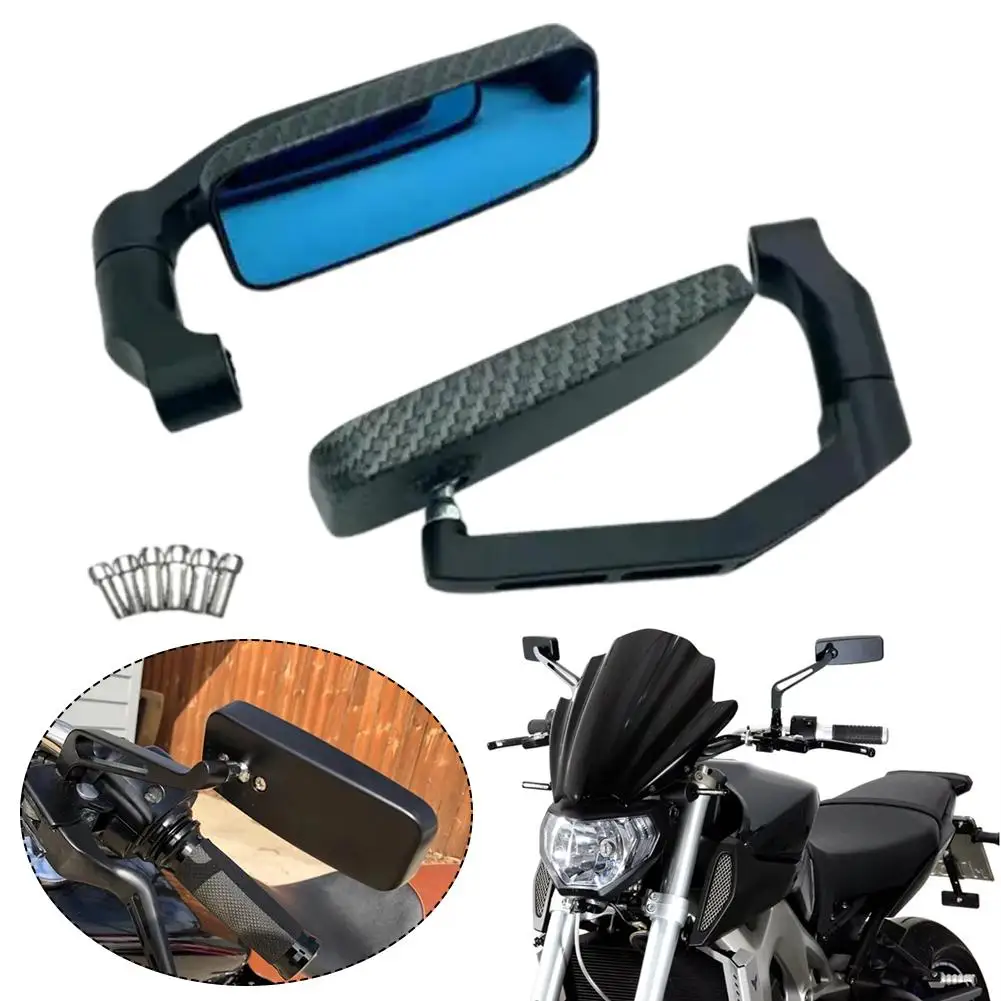 Rétroviseur latéral universel pour moto, rétroviseur à poignée latérale, vue dégagée, grand angle réglable, X1R3