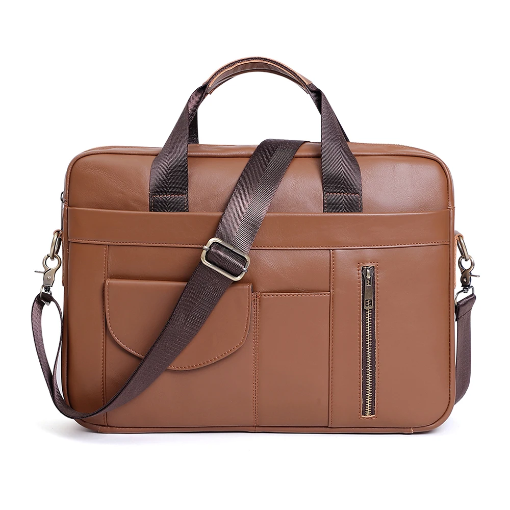 New computer handbag European and American retro leather crossbody shoulder bag men's briefcase business men's bag