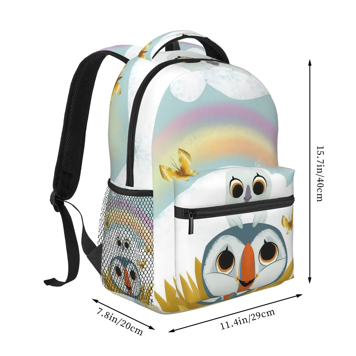 Puffin Rock And New Friends Backpack Student Boys Girls BookBag Kids School Bag Computer Shoulder Bags for Men Women