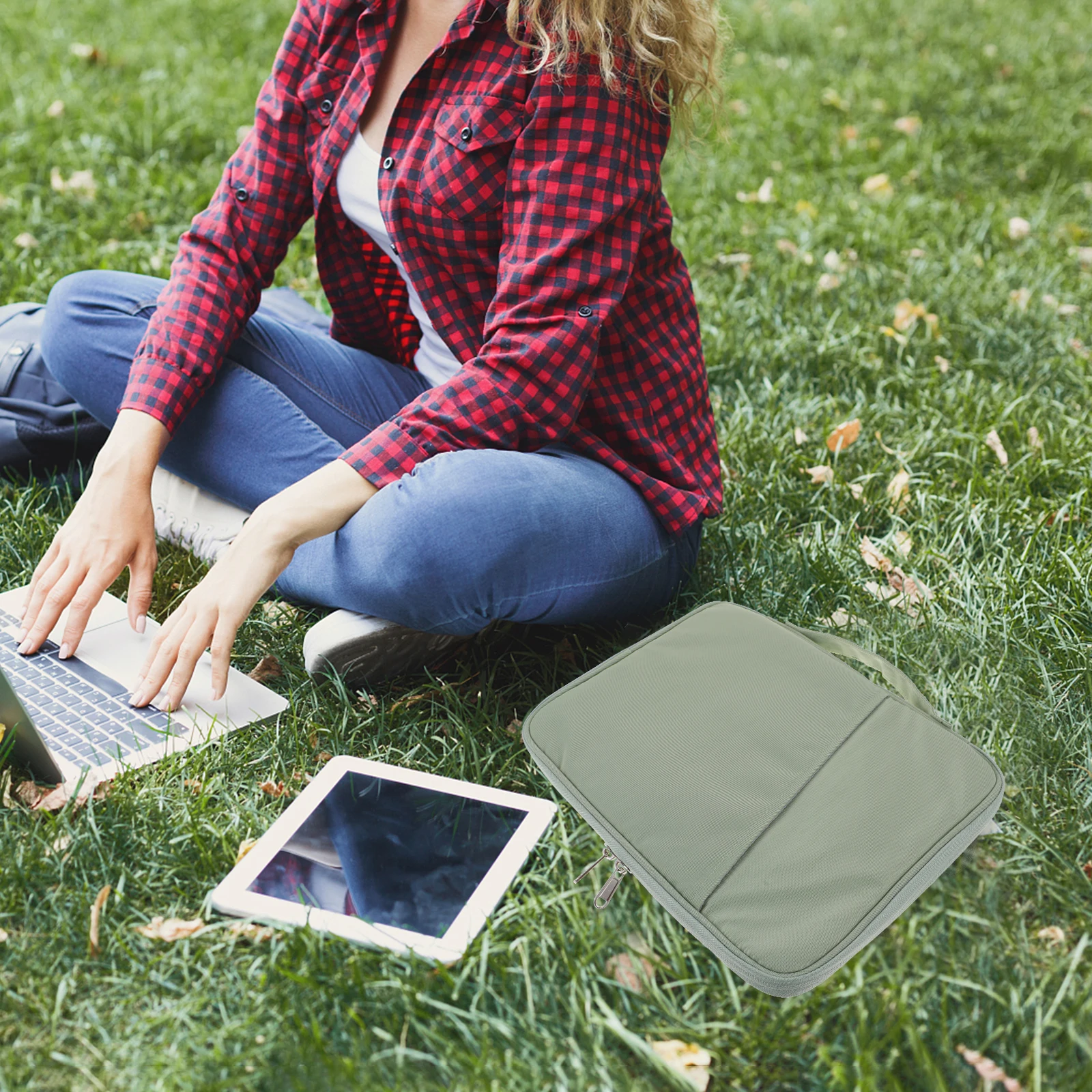 Leichte Tablet-Tasche mit Griff, schlichtes Design für den Reiseschäftsschutz