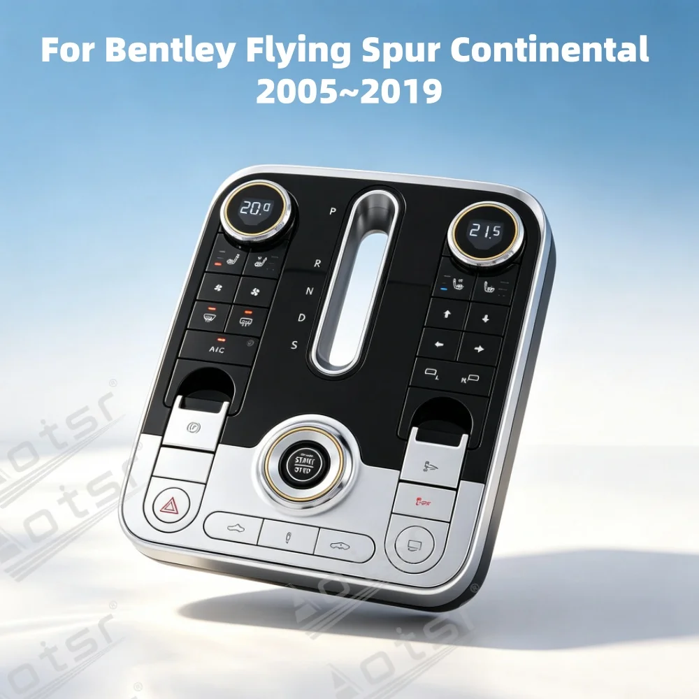 For Bentley Flying Spur Continental 2005~2019 Center Console Control Panel Climate Control Ventilation Start Stop Button Trim
