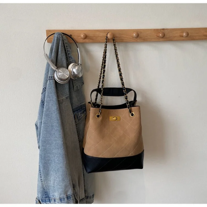 حقيبة ساعي أنيقة للسيدات مصنوعة من الجلد المطبوع البقعي الراقية باريس خمر واسعة لينة نمط يومي مكرر #4