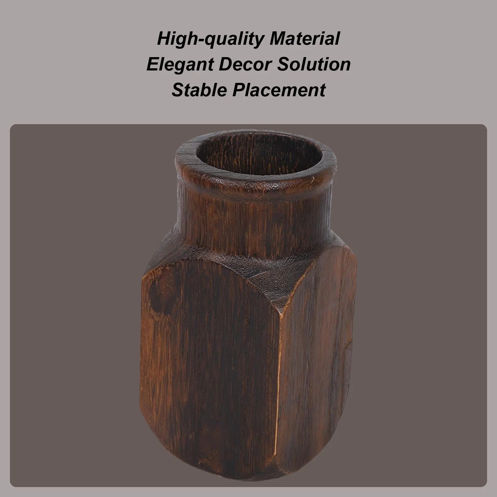 

Wooden Vases for Flowers Aesthetic Desktop Decor Vintage Artistic Wooden Vase for Bedroom Living Room Patio Entryway Hallway