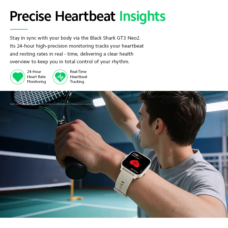 GT3 Neo2 Smartwatch - 2.01" HD, Bluetooth Call, Heart Rate, IP68
