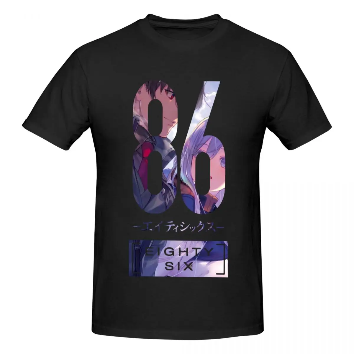 86 Eighty Six Anime Logo T Shirts Graphic Y2K Summer Cotton Mens Women T Shirts Tops