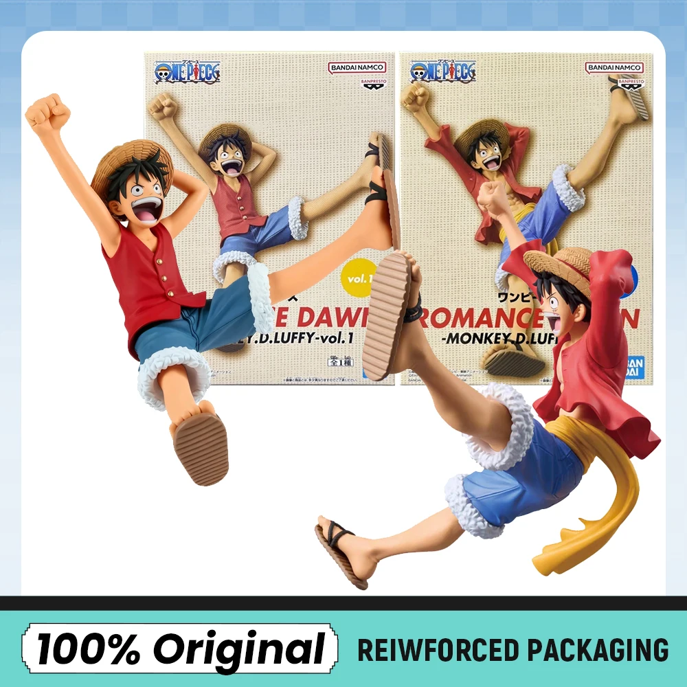 Em Estoque Bandai Banpresto One Piece Monkey.D.Luffy ROMANCE DAWN Vol.1 Vol.2 Figura de Anime Modelo Original Ornamento Presente Colecionável