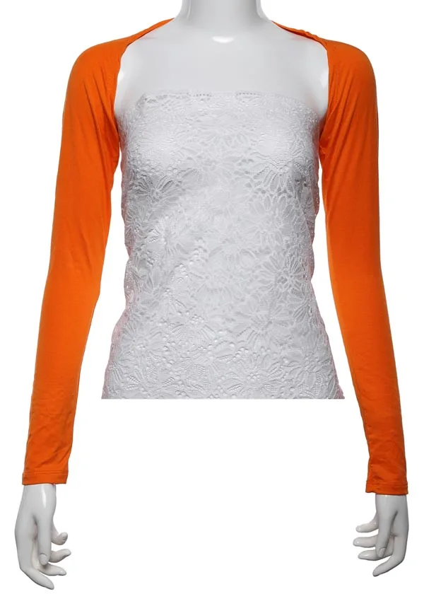 Women Femme Muslim One Piece Long Shoulder Sleeves Shawl Arm Cover Shrug Crop Top Modal Bolero-Style Islamic Hijab Accessories