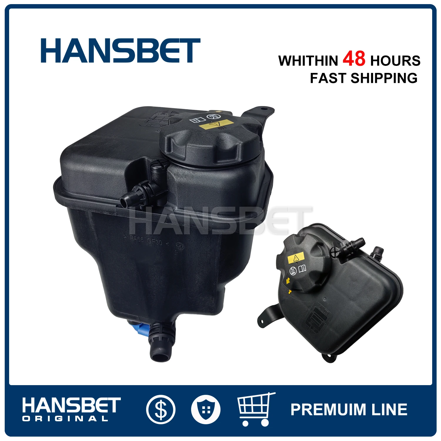 Coolant Expansion Tank with Cap 17137640515 Fit BMW 1 3 Series E82 E88 E90LCI to E93LCl 135i 335i 335Xi X1 E84 35iX HANSBET