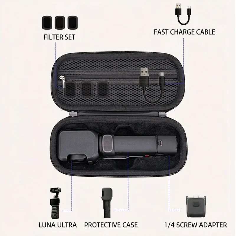 Torba ochronna na Insta 360 Luna Ultra, wodoodporne etui do przechowywania akcesoriów do kamery sportowej Insta360 Luna Ultra — zdjęcie produktu 2