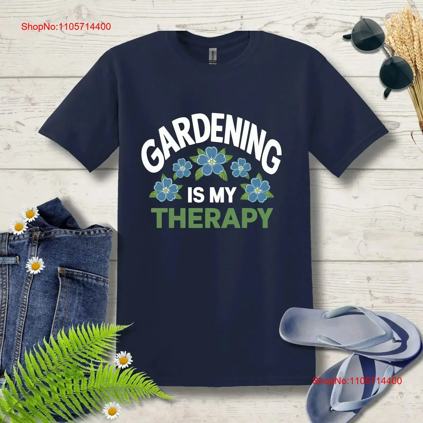 Gardening Is My Therapy T Shirt Unwind with Nature Perfect for Garden Lovers and Plant Enthusiasts vintage Washed Comfortable