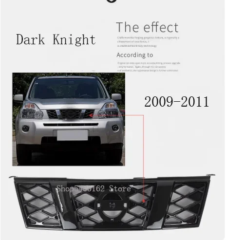 For NISSAN X-trail Xtrail T31 T32 2009-2016 ABS With Car logo Front Grill Radiator Grille Frame Trim Car Styling Grille Decorate