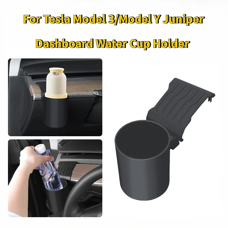 

For Tesla Model 3/Model Y Juniper Car Door Dashboard Water Cup Holder Instrument Panel Organizer Storage Box Stand Accessories
