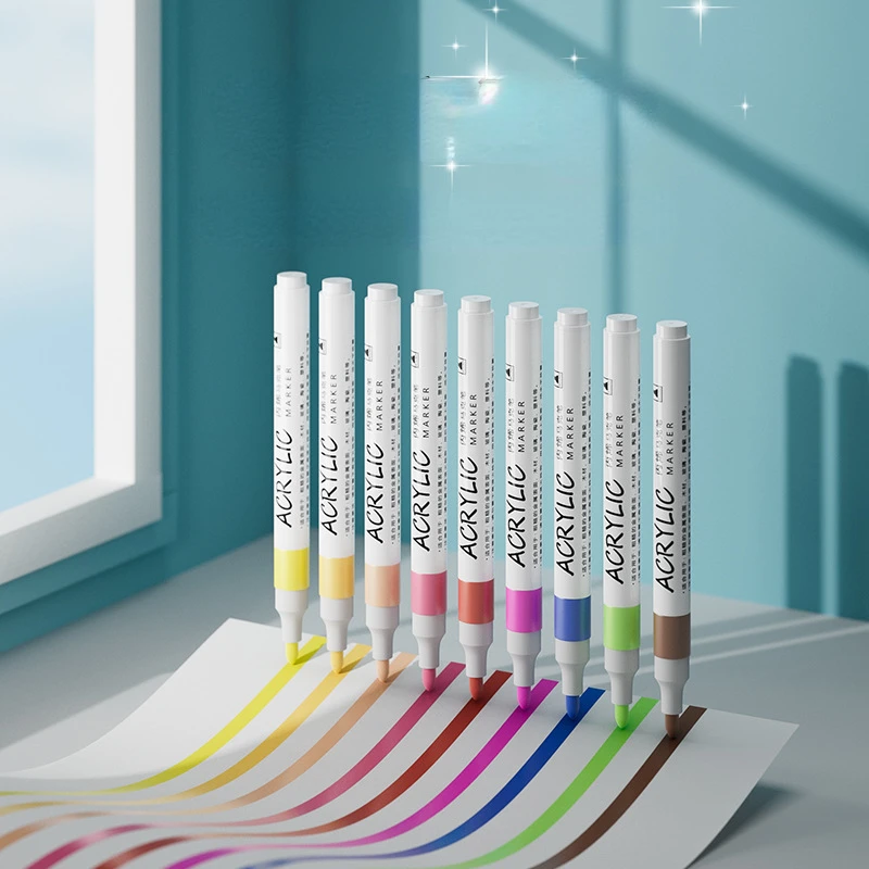 Acrylic Marker Children Graffiti Hand Drawing Diy Water-based Pen Special Opaque Color Pigment Waterproof Non-toxic