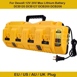 Ładowarka akumulatorów litowo-jonowych DCB104 4-portowy prąd 3A do dewalt 10.8V 12V 14.4V 18V 20V FlexVolt 20V 60V DCB127 DCB105 DCB118 DCB112